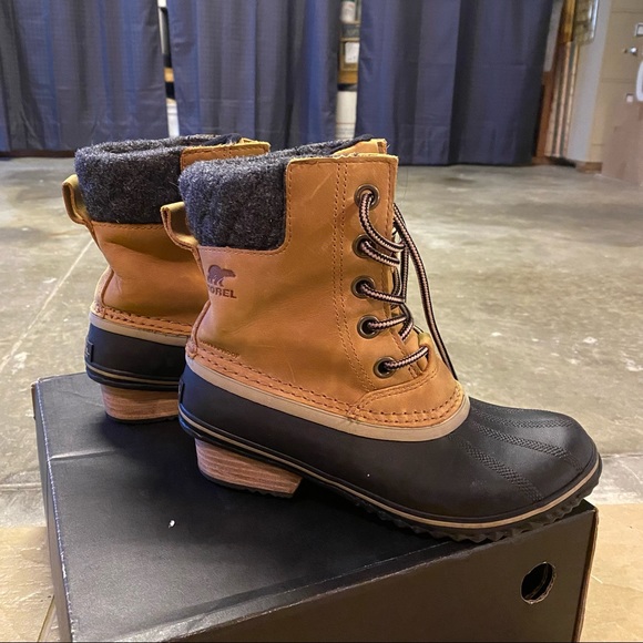 Sorel Women’s Slimpack Lace Duck Boot Elk/Black - Picture 1 of 5